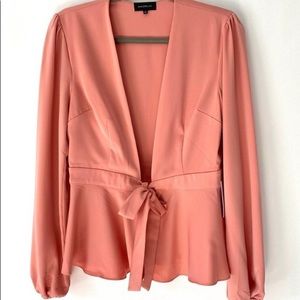 Majorelle Salmon Tie Front Blazer Jacket